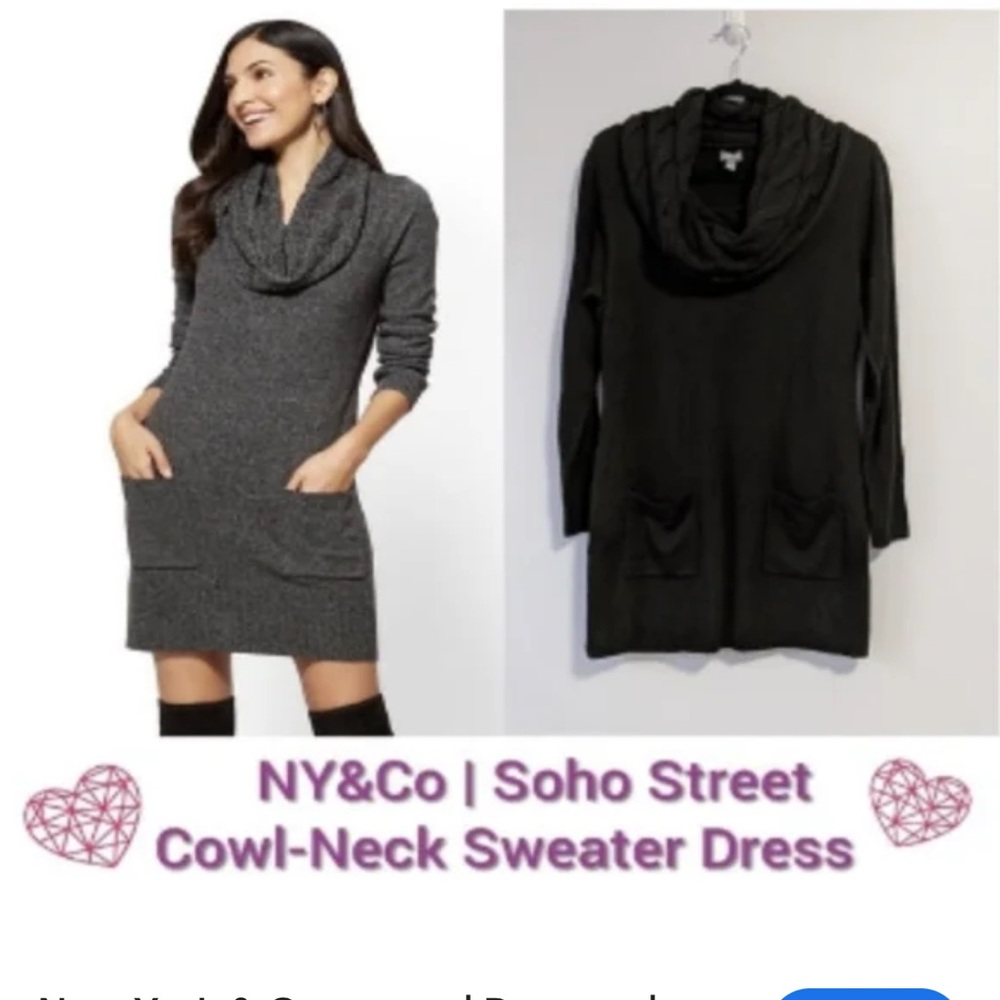 NWT New York & Company Gray Cowl Neck Sweater